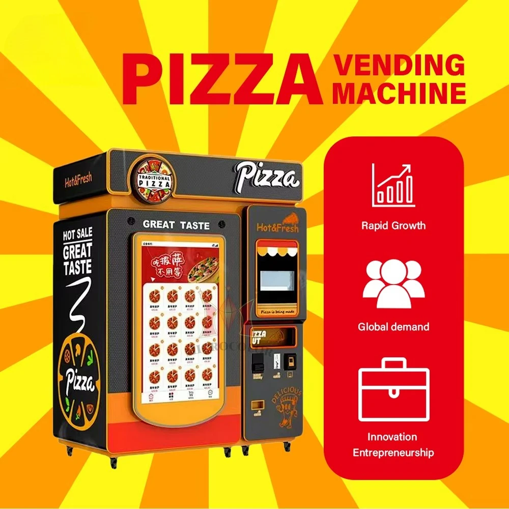 Manufacturer wholesale pizza vending machine touch screen customization outdoor automatic fresh fast food stainless steel