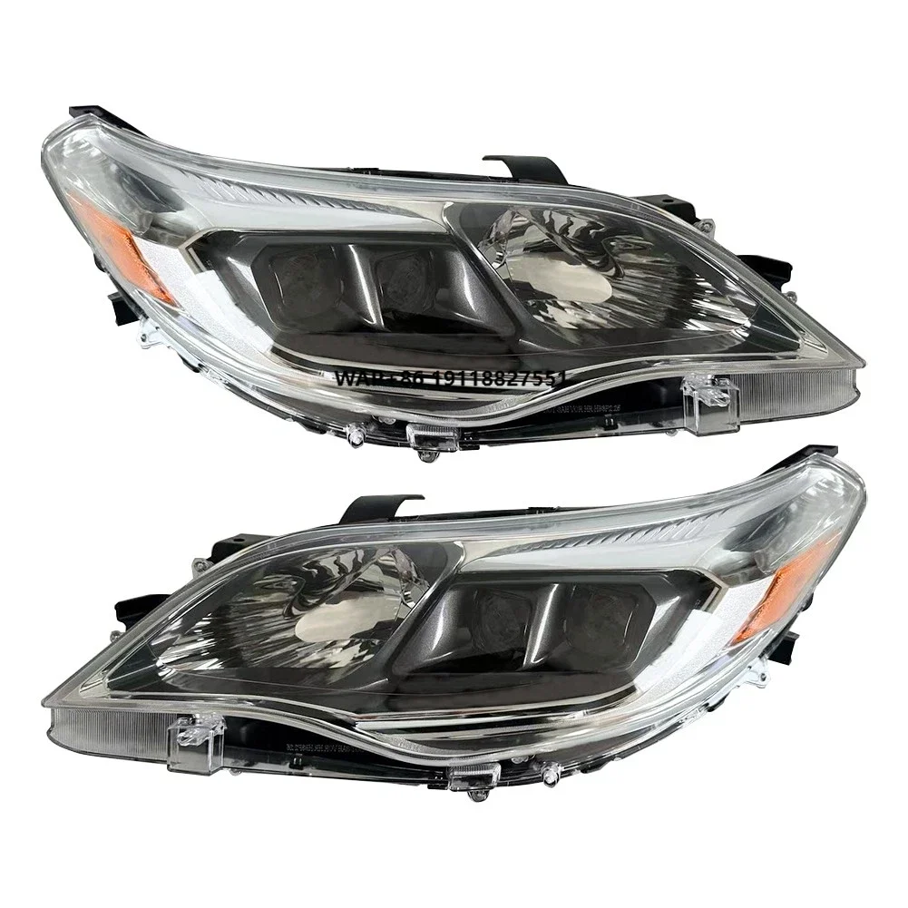 New Halogen Headlights Headlamps Assembly for 2013-2018 for Avalon Clear Lens Black Housing LH+RH Pair