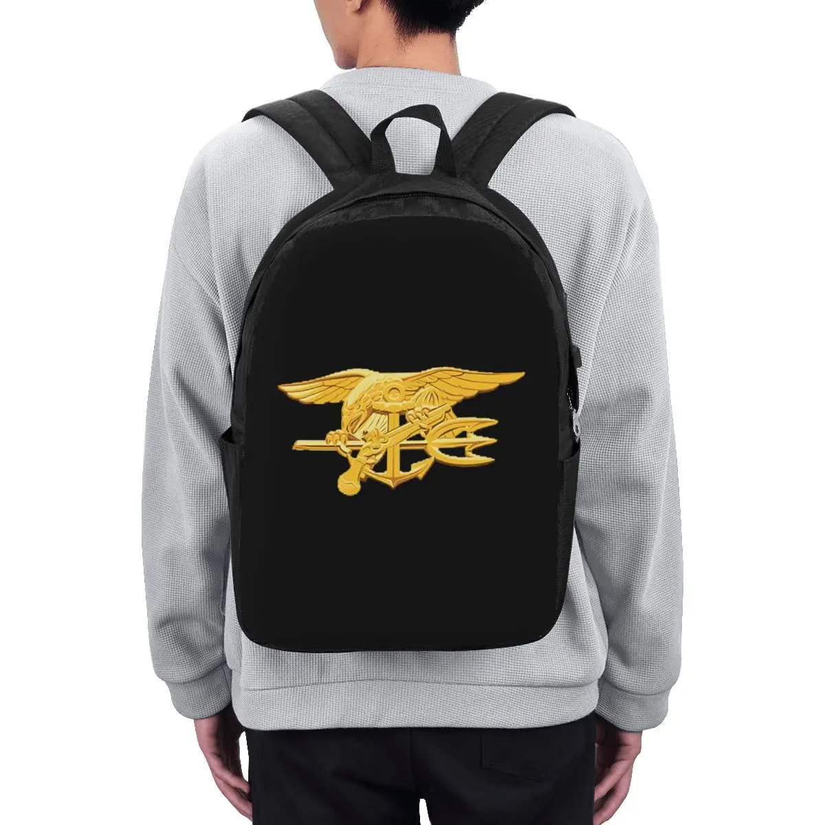 

Navy Seals Badge Backpack Travel Notebook Bag Computer College Student School Bag Laptop Shoulder Bags for Men Women
