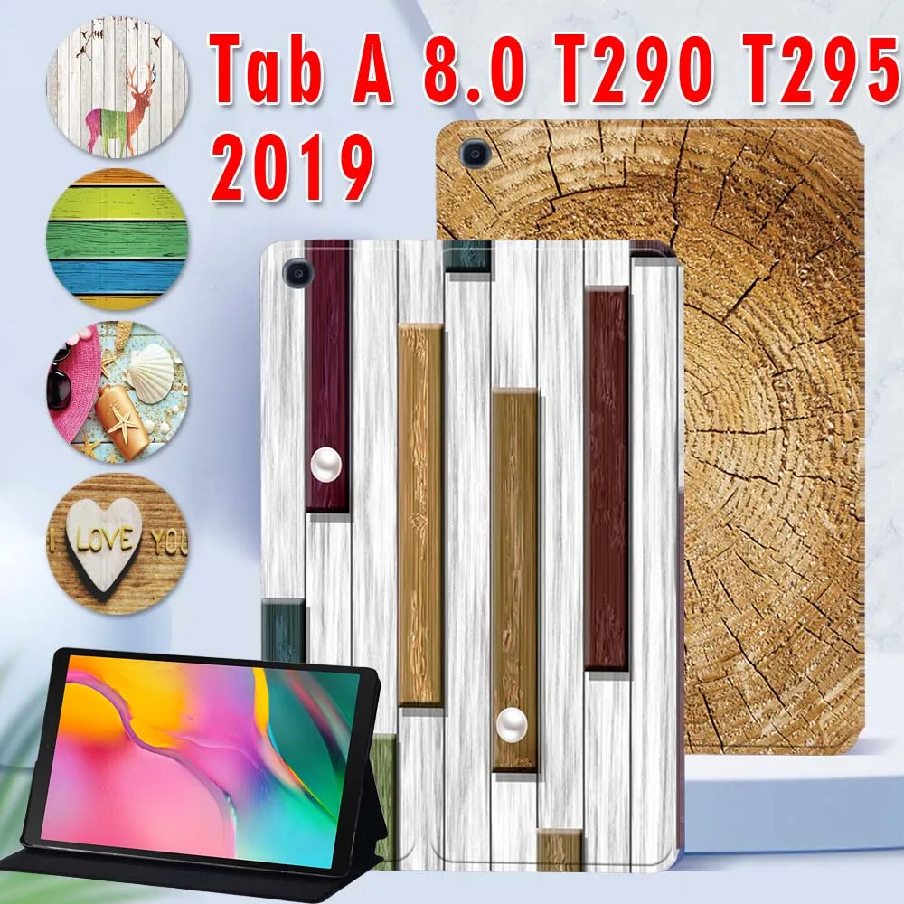 삼성 갤럭시 탭 A 8.0 인치 2019 태블릿 커버 SM-T290 T295 T297 보호 태블릿 케이스 + 무료 스타일러스