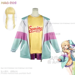 Anime Gakuen IDOLM@STER Fujita Kotone Cos Hanami Saki JK School Uniform Dress Tsukimura Temari Wigs Headwear Roleplay Game Cos