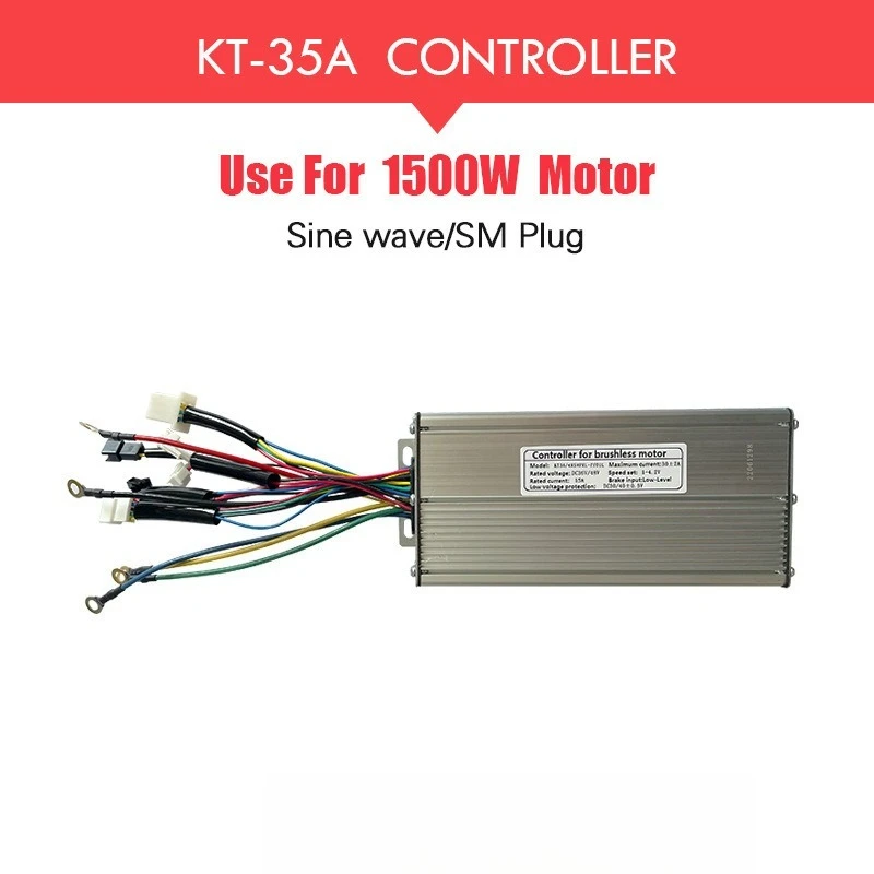 ملحقات تعديل طاقة بطارية الليثيوم للدراجة الجبلية KT-35A وحدة تحكم بموجة جيبية مع خط إضاءة