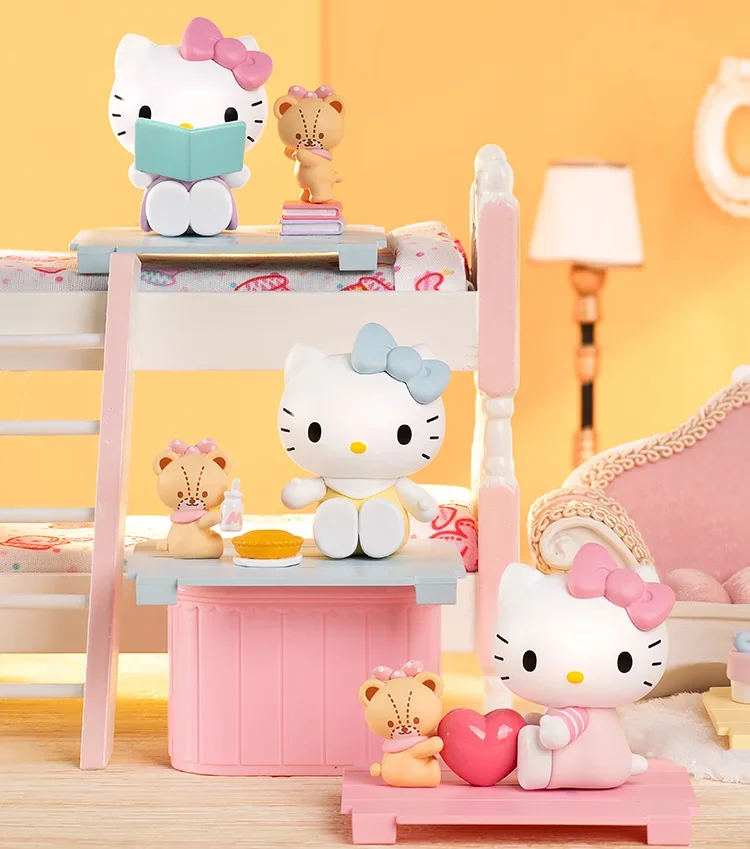 Boîte ennemi de la série Hellokitty Sweetheart, compagnon en coton, jouets surprises, décoration au beurre faite à la main, figurine d'anime, cadeau d'anniversaire pour fille