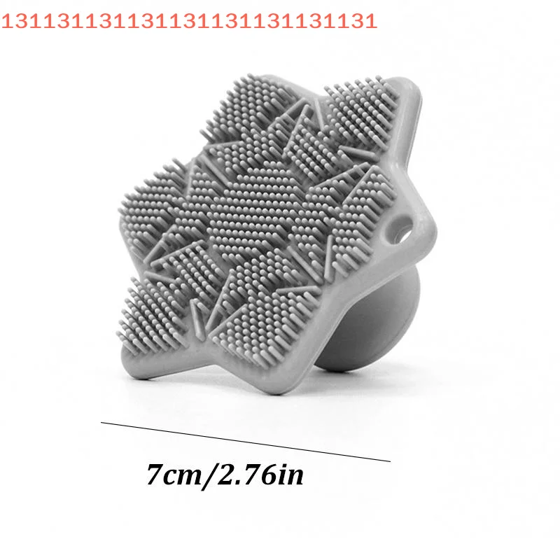 مقشر دش يدوي محمول للعناية بالجسم والوجه - فرشاة حمام مقشرة يدوية صغيرة من السيليكون الناعم