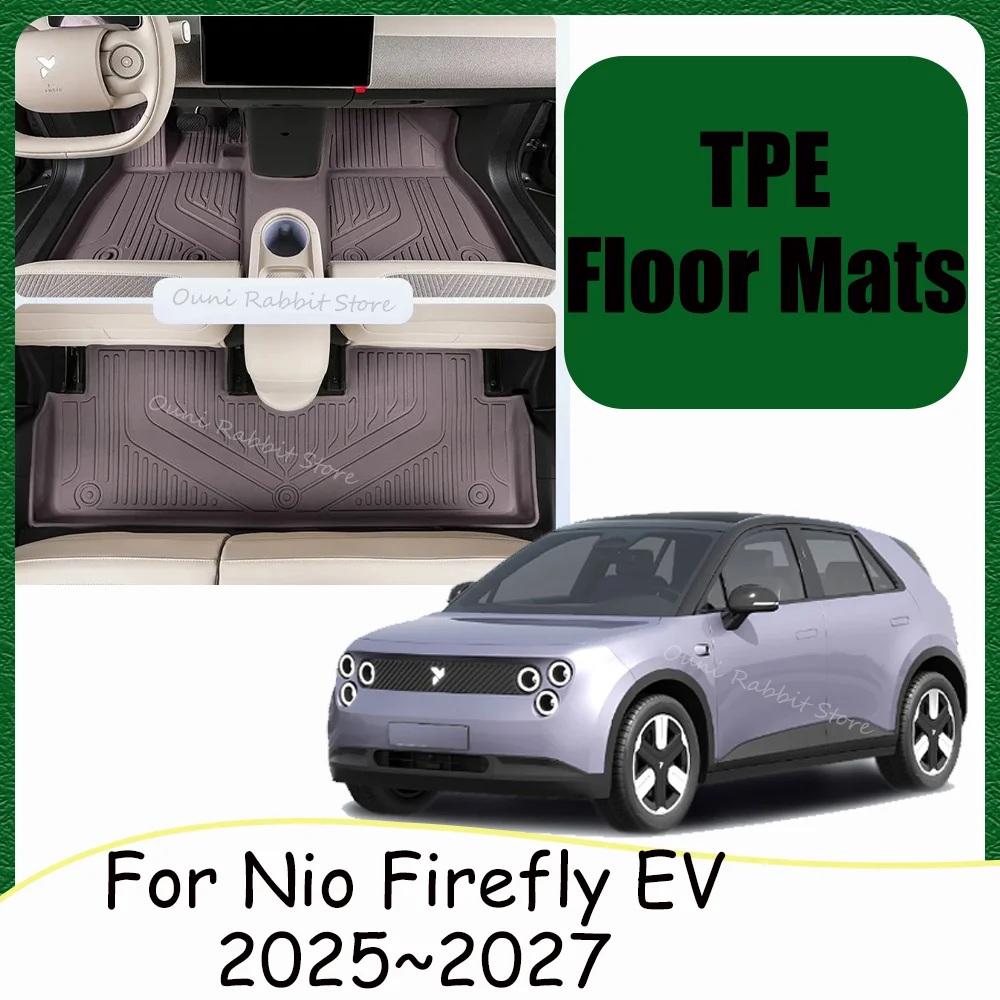 For Nio Firefly EV 2025 2026 2027 LHD Car TPE Floor Mats Scratch Resistant Carpets Pad Protection Interior Accessories