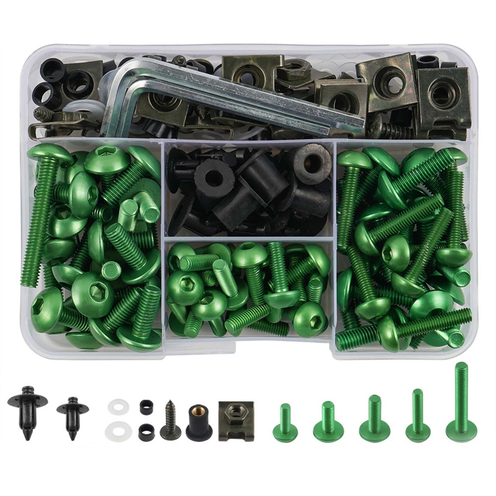 

190PCS Motorcycle Fairing Bolt Fastener Clips Screw Kit For KAWASAKI Z750 Z 750 Z800 Z750R Z250 Z1000 NINJA 250/300 Z900 ZX6R