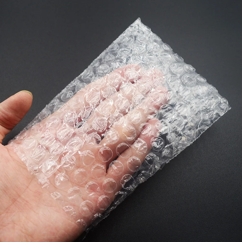 50Pcs Plastic Protective Wrap Envelope White Bubble Foam Packing Bags PE Clear Bubble Bag Shockproof Bag Double Film Cushioning