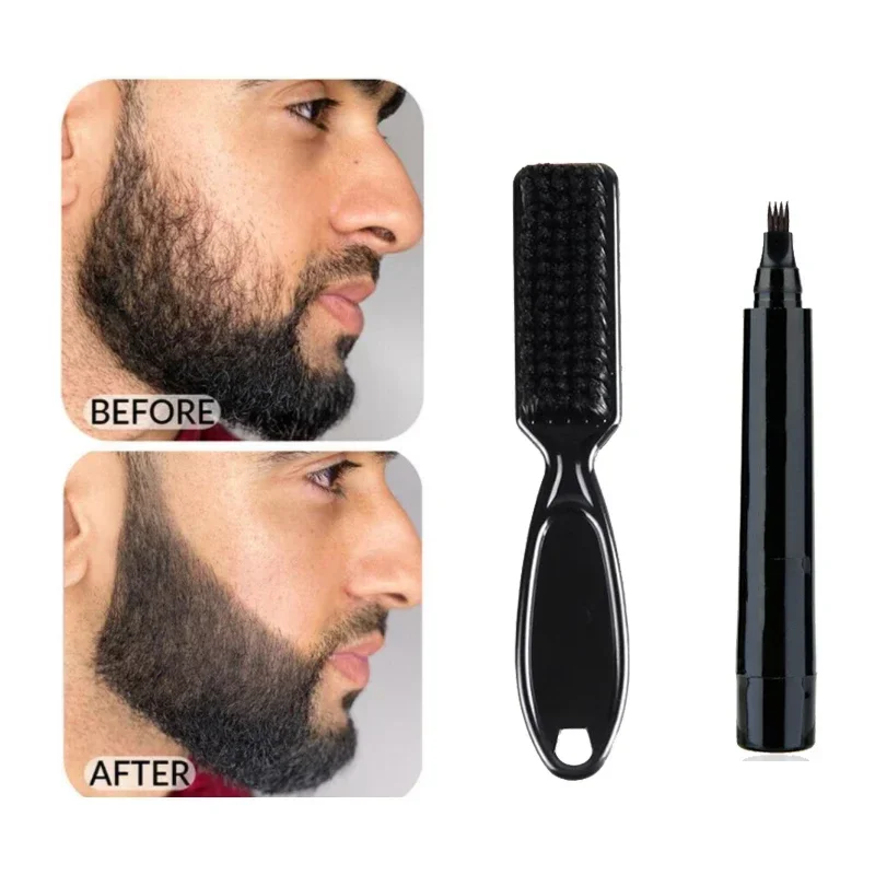 Semi-permanent Beard Pen Repair Shape Men's Beard Comb Care Kit Shaping Tools