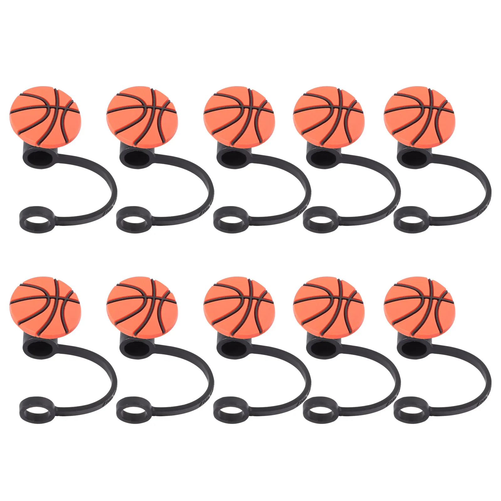 10Pcs Silicone Reusable Straw Covers Caps Drinking Straw Plugs Light Weight Decorative Sealing Dust Proof Leak Proof Party