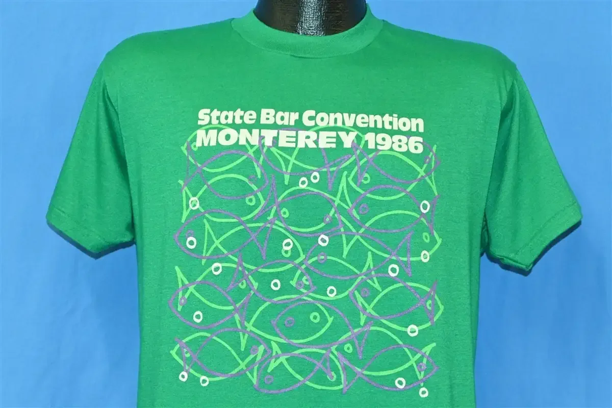 

80s State Bar Convention Monterey California 1986 Fish Rutter T-shirt