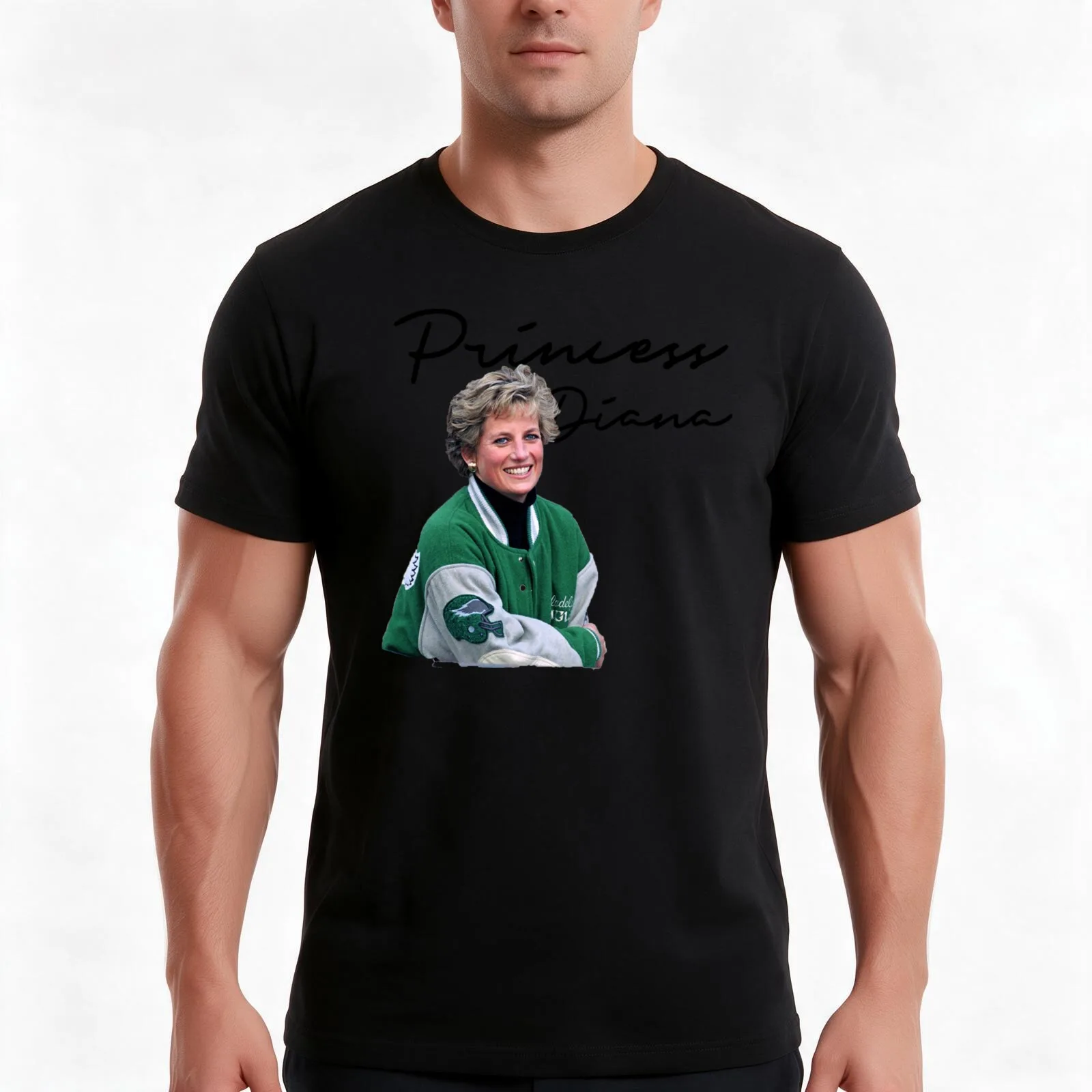 Princess Diana eagles T-Shirt, Summer Casual Cotton Tee, Oversized Streetwear Tops, Vintage Graphic Print, Unisex Men Women