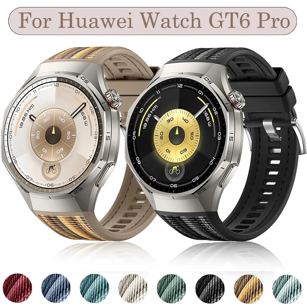 Offizielles Original-Nylon-Silikonarmband für Huawei Watch GT6 Pro 46 mm. Männer und Frauen ersetzen Armbänder für Huawei Watch GT6 Pro