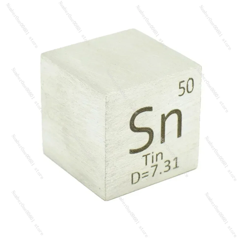 Tin Metal 1 Inch 25.4mm Density Cube 99.99% Pure for Element Collection