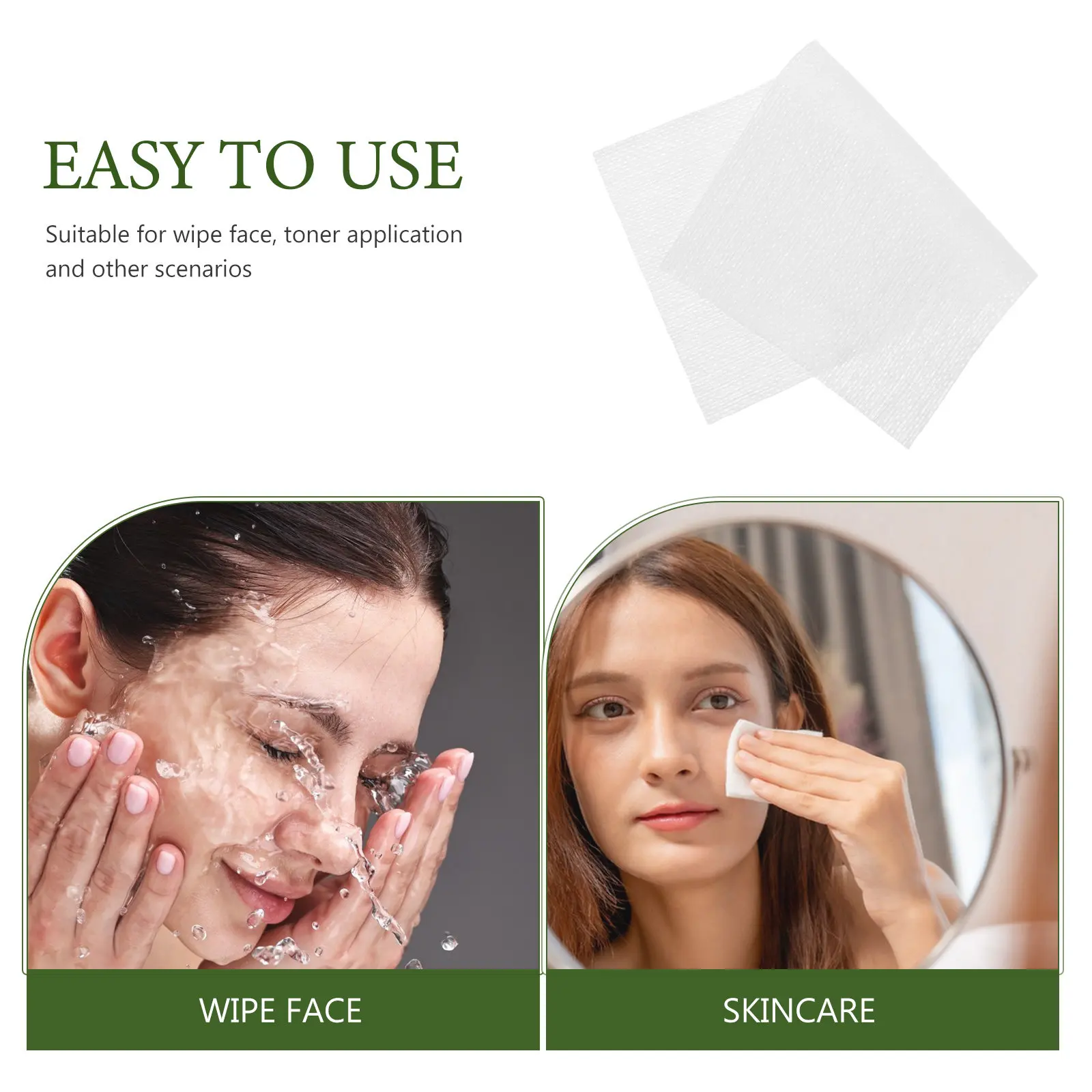 500 Pezzi di Dischetti di Cotone Delicati ed Elastici per Pulizia del Viso, Rimozione del Trucco e Salviette per Smalto