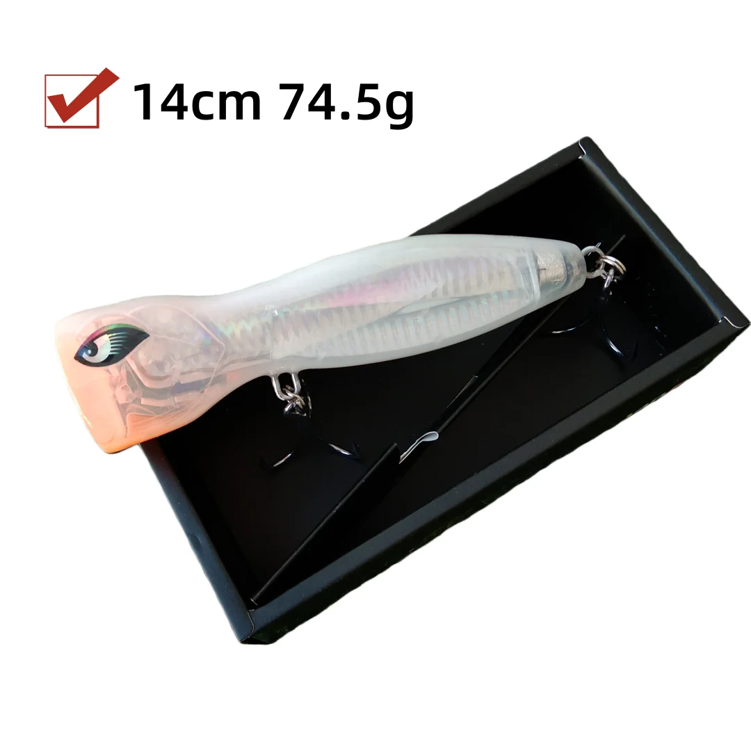 

Noeby 14 см 74,5 г Topwater Big Popper Рыболовная приманка Морская плавающая приманка Искусственная жесткая приманка для окуня и щуки Рыболовные снасти