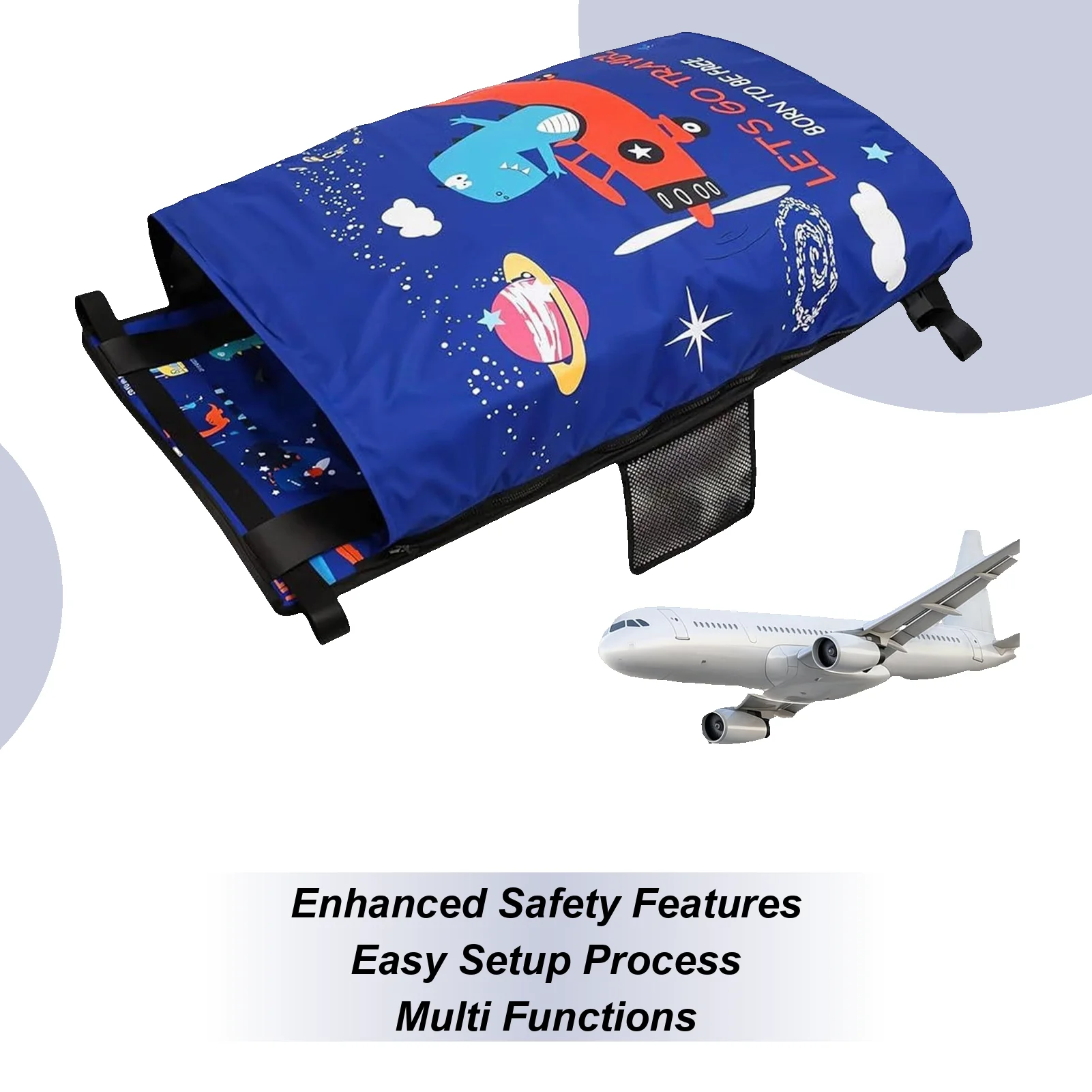 

Кровать-самолет для малышей, подставка для ног, удлинитель сиденья для детей, мягкий складной детский гамак для сна для летающих поездок, круизный поезд