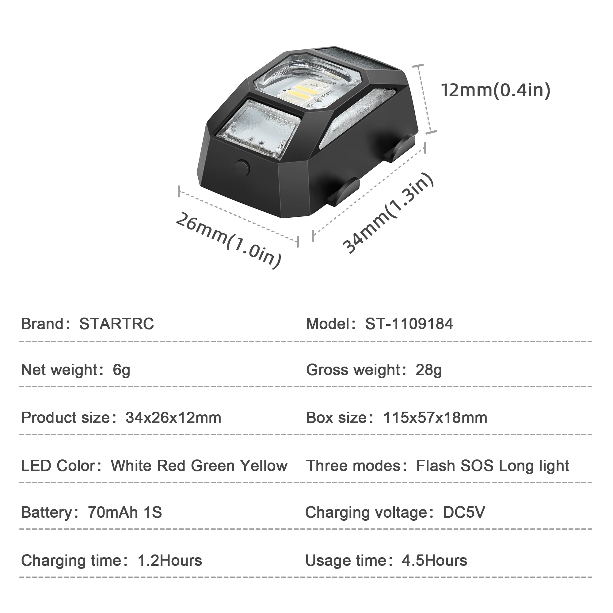 STARTRC DJI 매빅 3 프로, 미니 4 프로, 미니 4K, 아바타 2 용 드론 스트로브 점멸등, 야간 내비게이션 조명, 신호 경고등