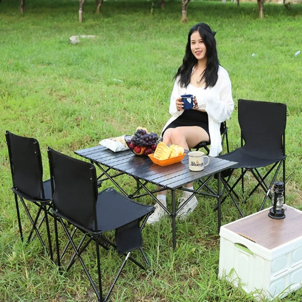 Portable Outdoor Camping Folding Garden Long Table for Easy to Install Home Barbecue Camping Outdoor Folding Wilderness Table