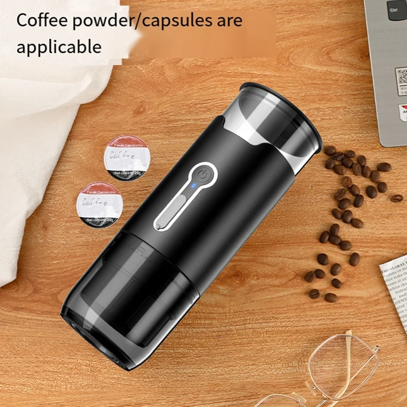 Premium Portable Coffee Maker, Electric Mini Espresso Machine , Perfect For Travel, Camping And Hiking