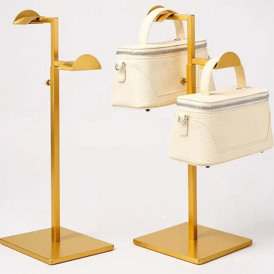 

Подставка для кошелька, 2 шт., золотой держатель для сумки с регулируемой высотой, устойчивая нескользящая основа, роскошный органайзер для кошелька, идеальная столешница D