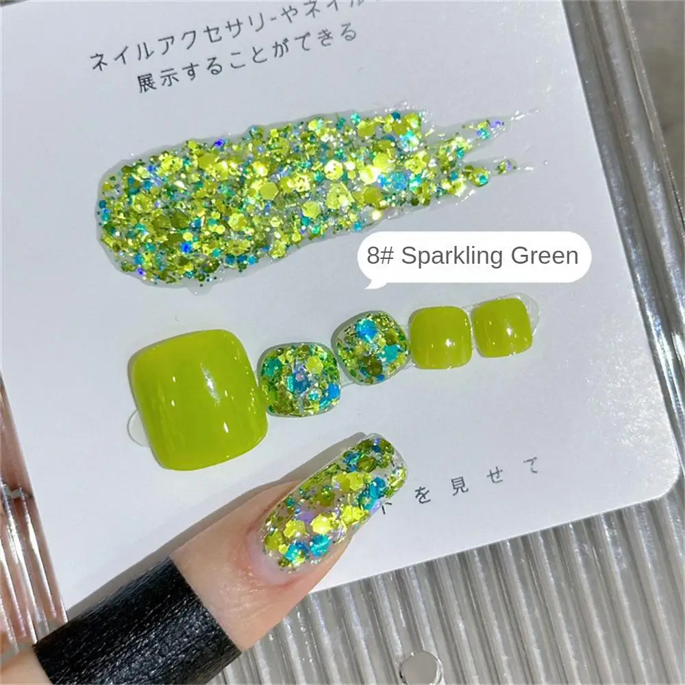 Solid Nail Polish Broken Drill Glue Laser Smooth Texture Wear Nail Glue Nail Art Easy To Stretch Colorful Nail Salon Nail Glue