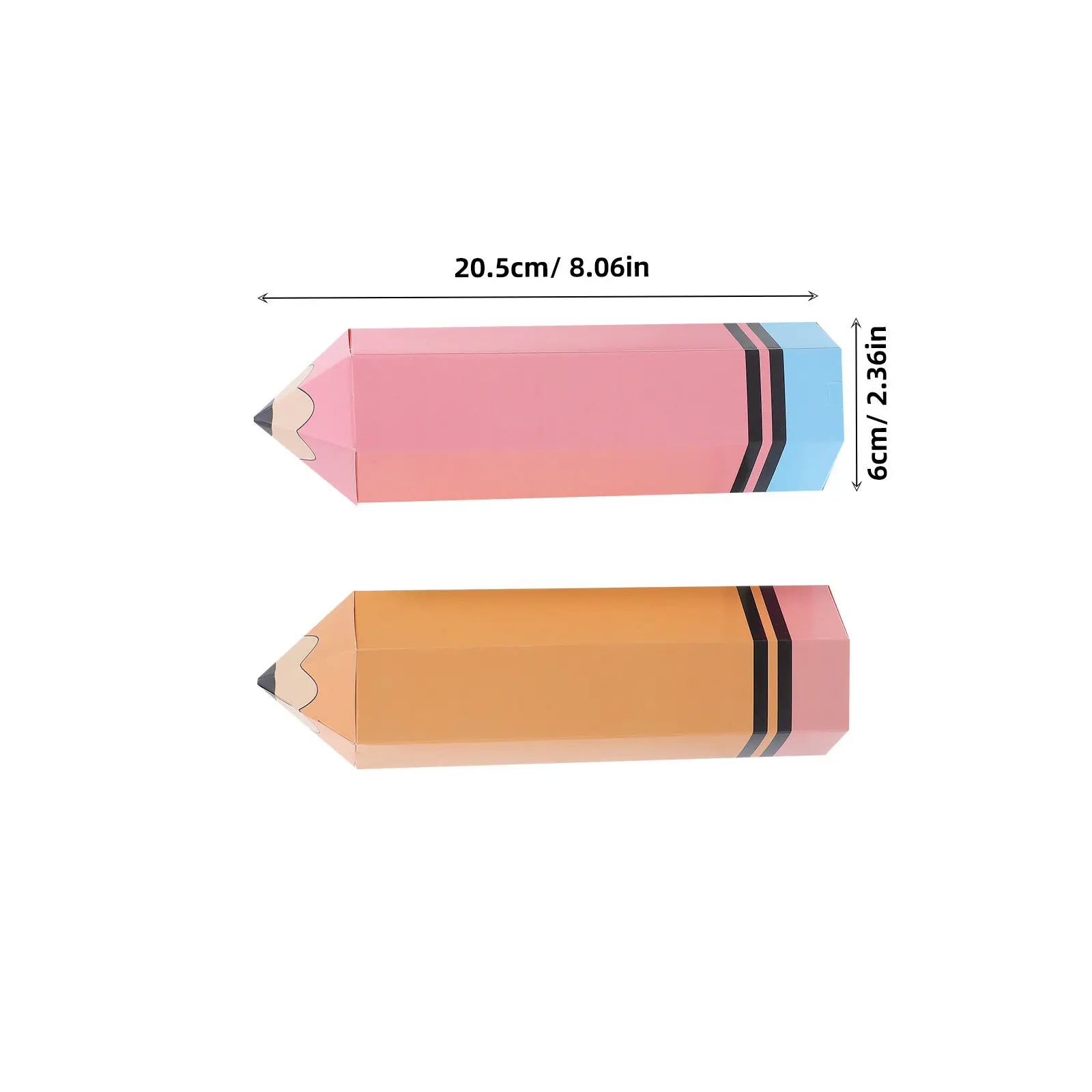 12Sets Pencil Favor Boxes Thick Cardboard Candy Containers Back to School Classroom Party Treat Box Reward Small Snack