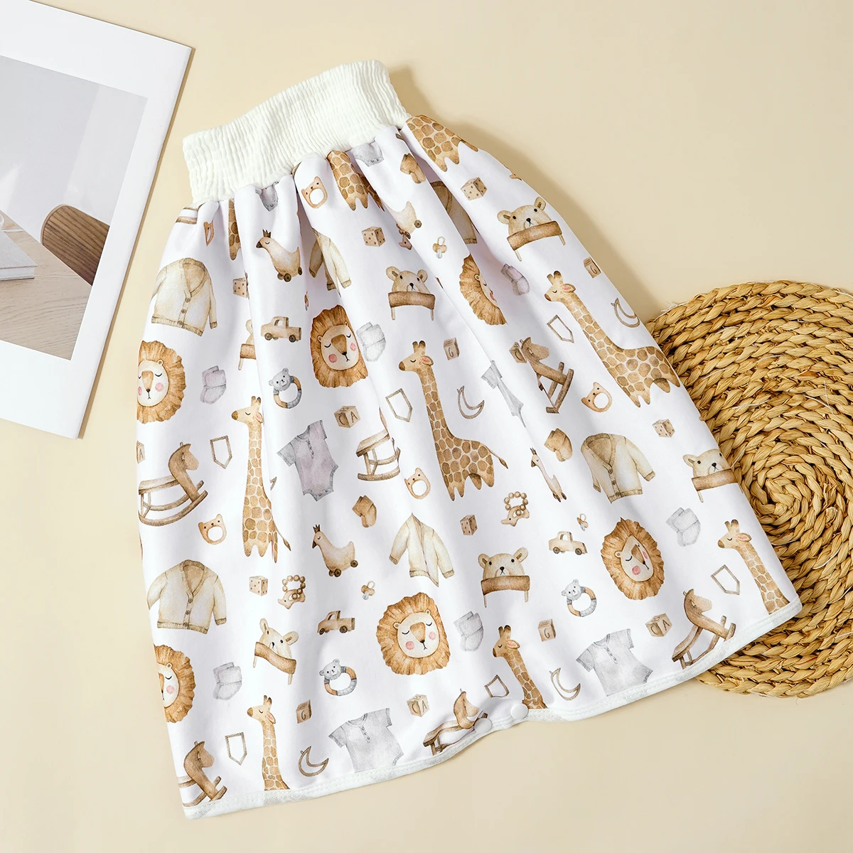 Elinfant السراويل المقاومة للماء الرضع مانعة للتسرب البول التدريب السراويل حفاضات القماش قابل للغسل لينة البوليستر حفاضات الطفل تنورة