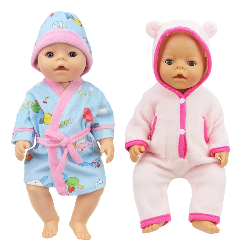 43cm Baby Doll Outfit Bathrobe for 17