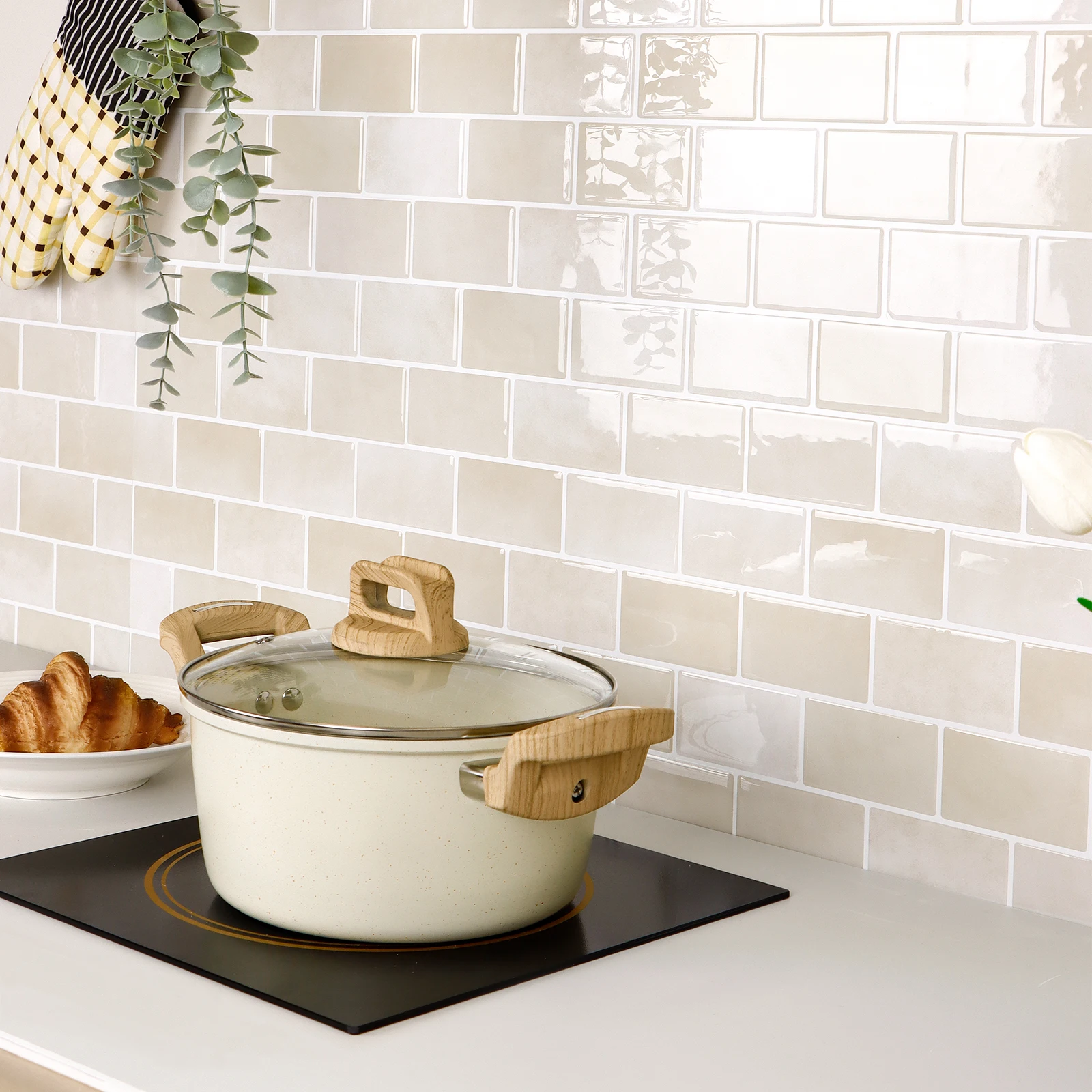 5/10 Sheets Waterproof Peel and Stick Subway Tile Backsplash, Self-Adhesive Wall Decals for Easy Home Upgrade