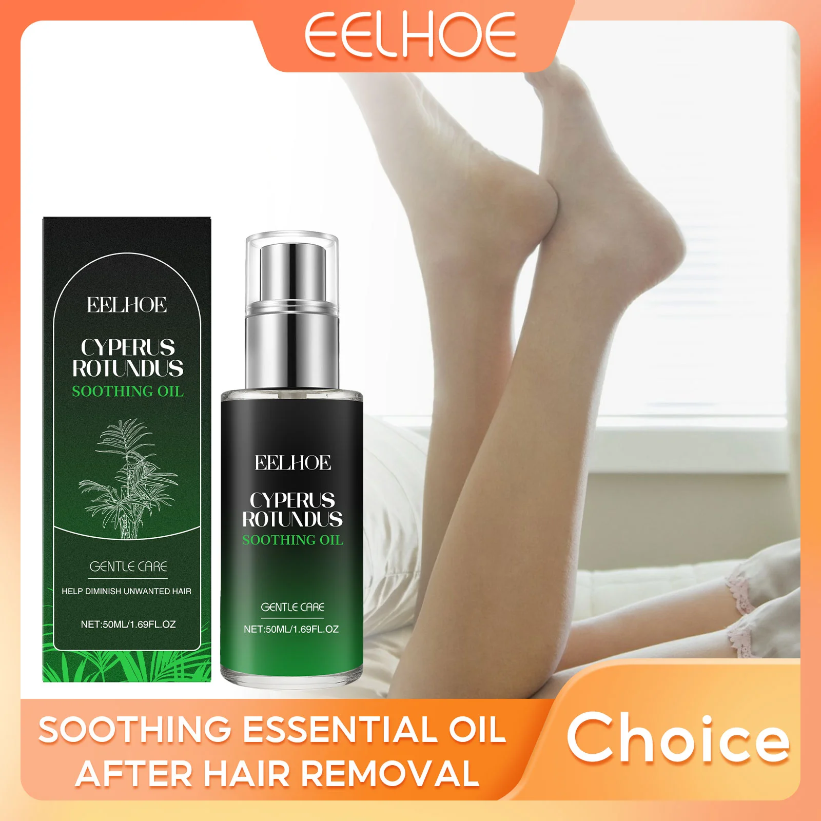 

EELHOE Soft Serve After Shave Oil Anti Hair Growth Moisturizing Skin Soothing Smooth Care Post Hair Removal Oil Treatment 50ml
