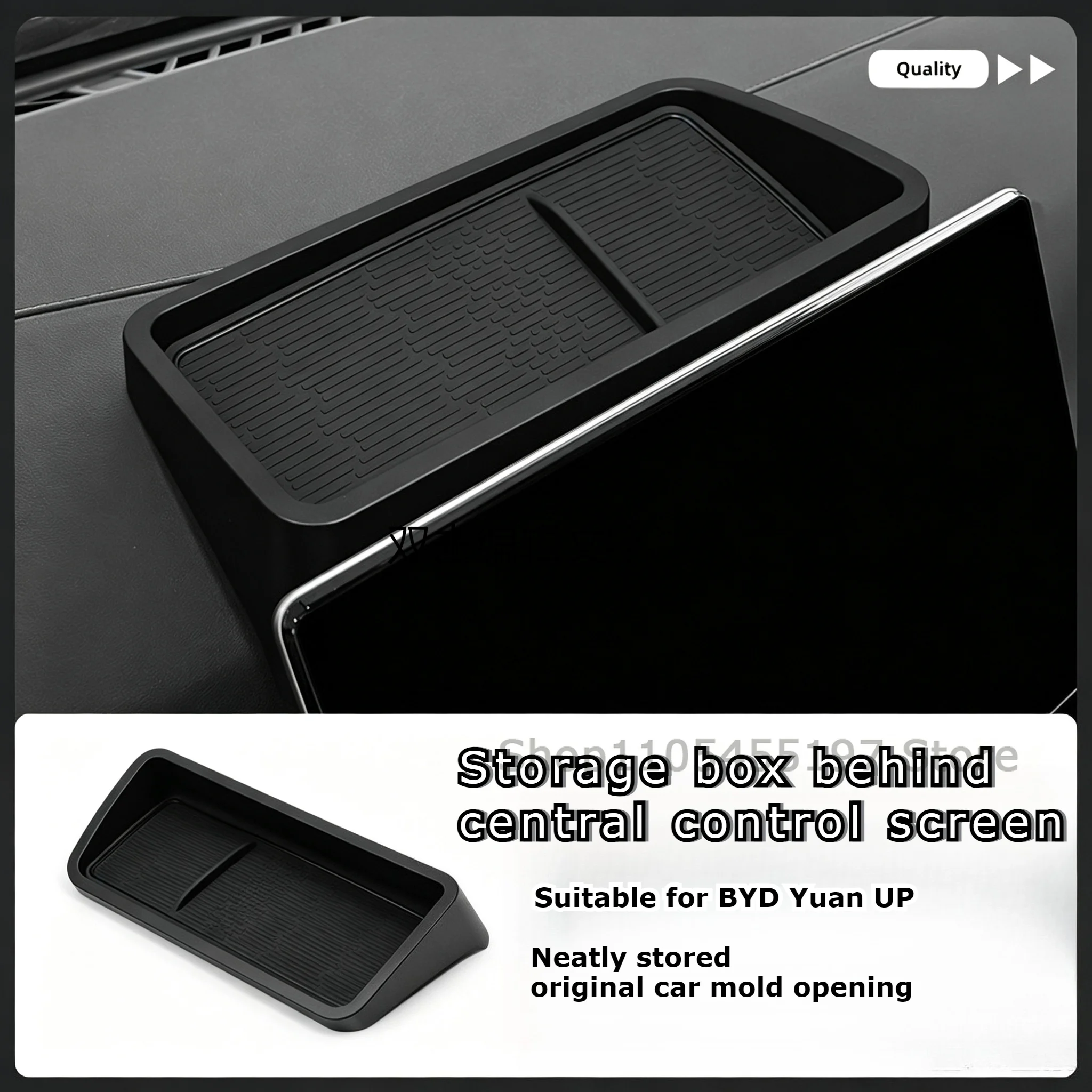 LUCKEASY for BYD Yuan UP/Atto 2 2024-2025 Central Control Screen Rear Storage Box Accessories Dashboard Storage TrayOnly Fit LHD