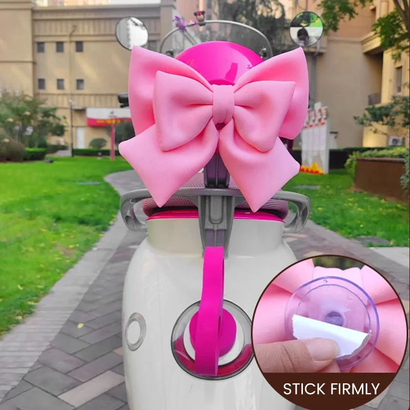 Large Fabric Bow for Motorcycle Universal Electric Bike Kids Bicycle Cute Helmet Bow Helmet Decorations Helmet Accessories