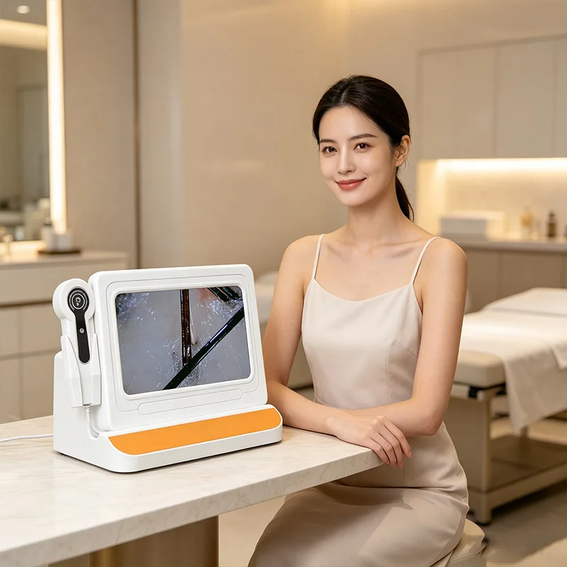 Newest HD Digital Skin Analyzer Professional Hair Scalp Camera Detector Hair Follicle Oil Moisture Test Device