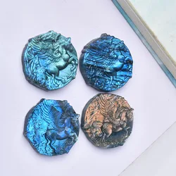 Labradorite Pegasus Ornament Unicorn Aquarium Crystals Witchcraft Home Decorations Room Decor Crystal Decoration Halloween
