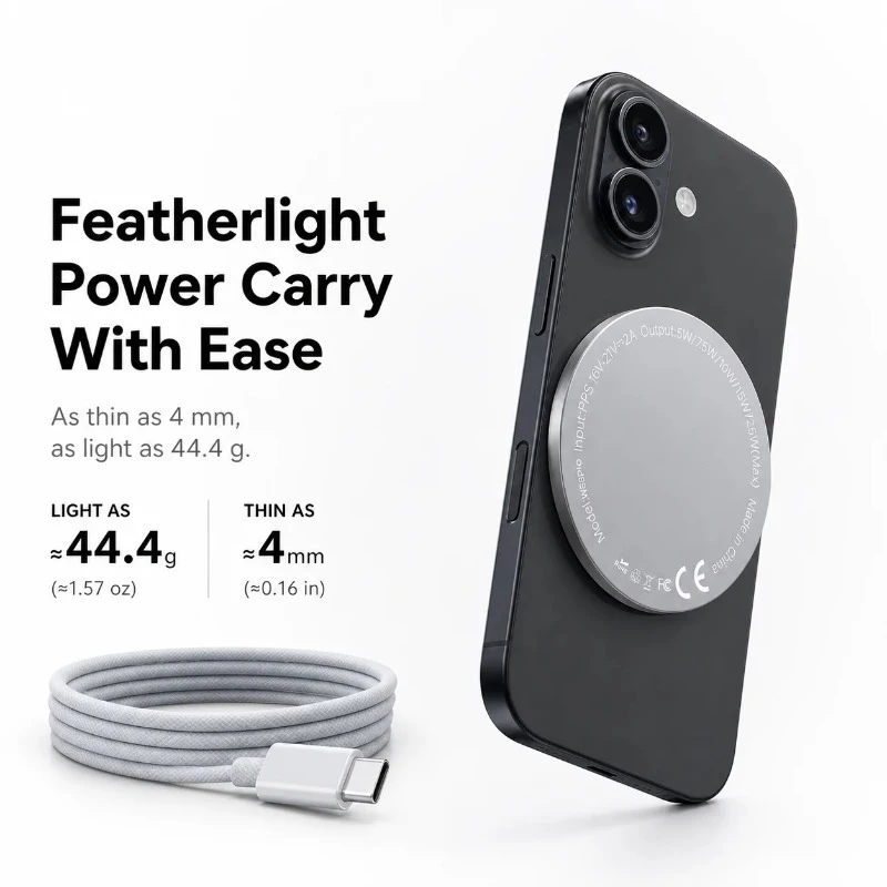 Qi2.2 Wireless Chargers 25W Magnetic Induction Fast Charging For Magsafe IPhone17 16 15 ProMax‌ 5W Airpods Series Xiaomi Samsung