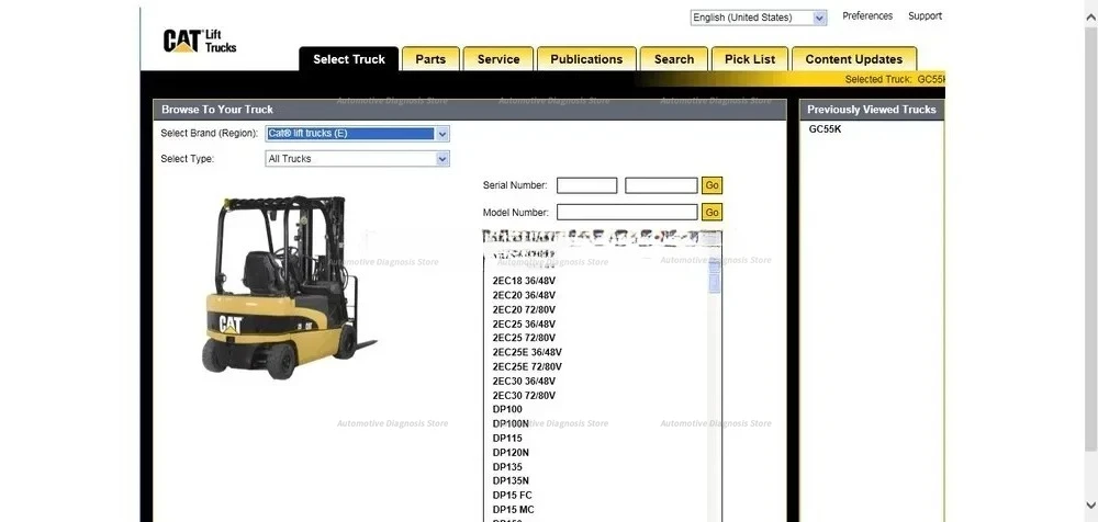 كتالوج قطع غيار شاحنات الرفع القطط 2024 [MCFA MCFS MCFE]