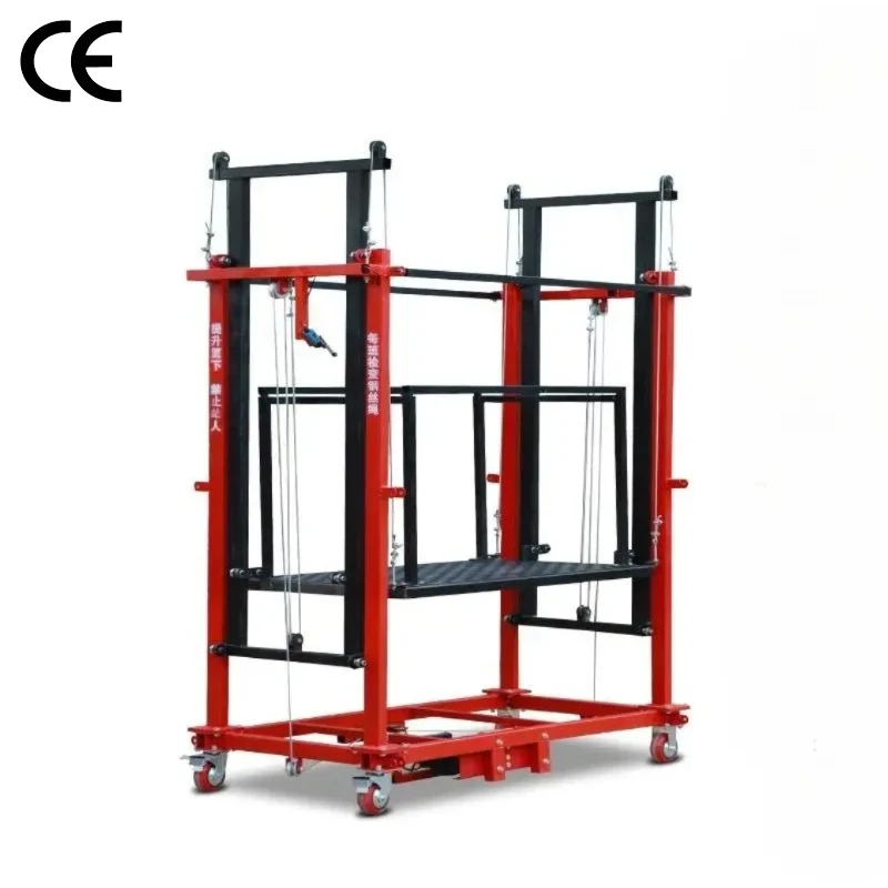 New Folding Electric Lifting Scaffold Construction Climbing Platform Small Automatic Lifting Cargo Elevator