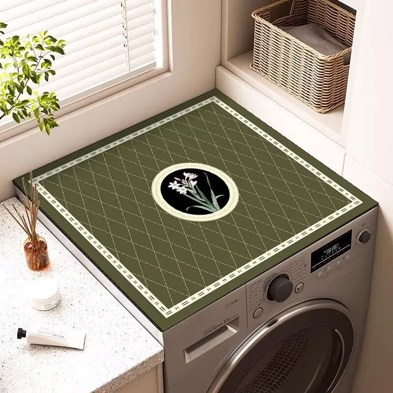 Roller washing machine Soft diatom mud Dust-proof and non-slip mat Single and double door refrigerator sunscreen cover mat