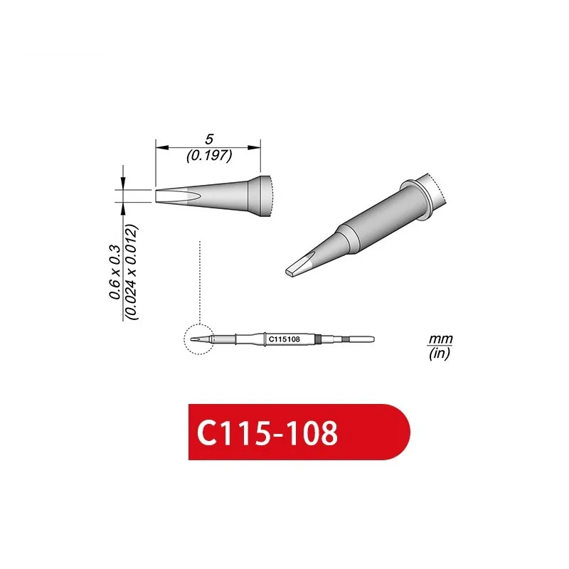 C115-108 Tips for JBC NASE/NANE NT115 SOGUN AIFEN AIXUN Soldering Station Handle