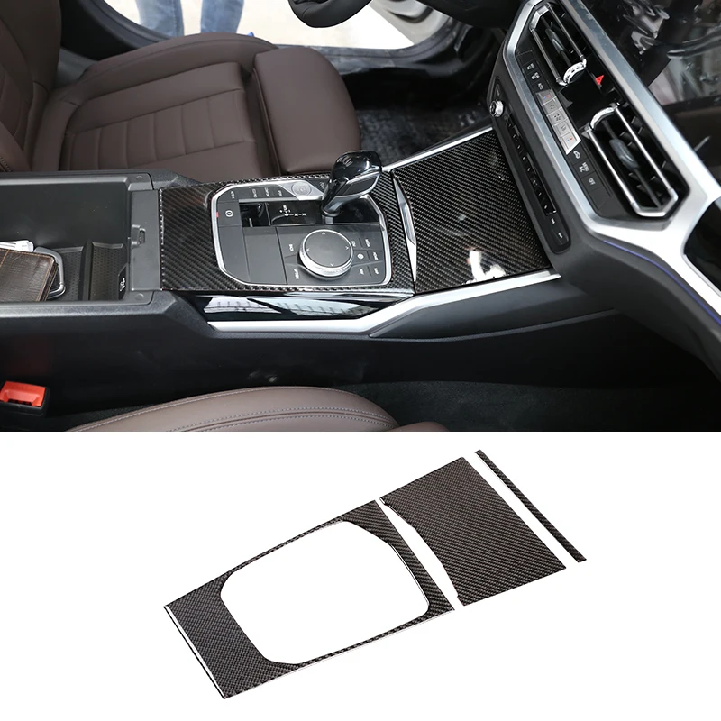 Soft Carbon Fiber For BMW G20 G28 325 3 Series 2019 2020 Car Center Console Gear Shift Decoration Panel Cover Trim LHD