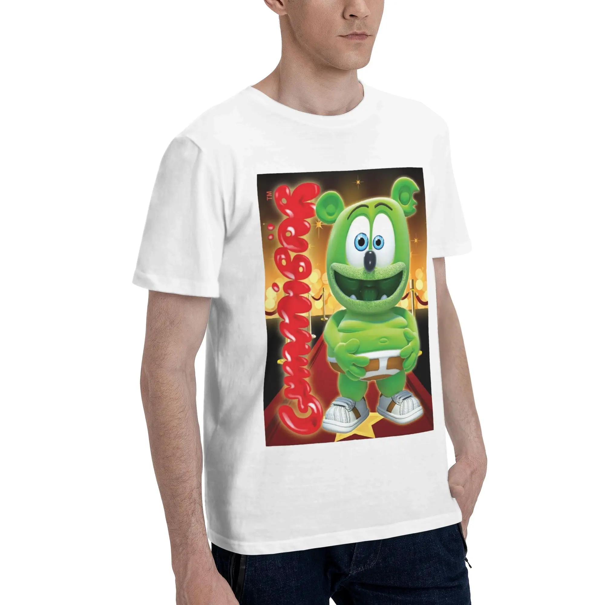 

Gummibar (The Gummy Bear) Redcarpet Men T-Shirt Plus Size T Shirts Men's Crew Neck Cotton Tees Short Summer Male