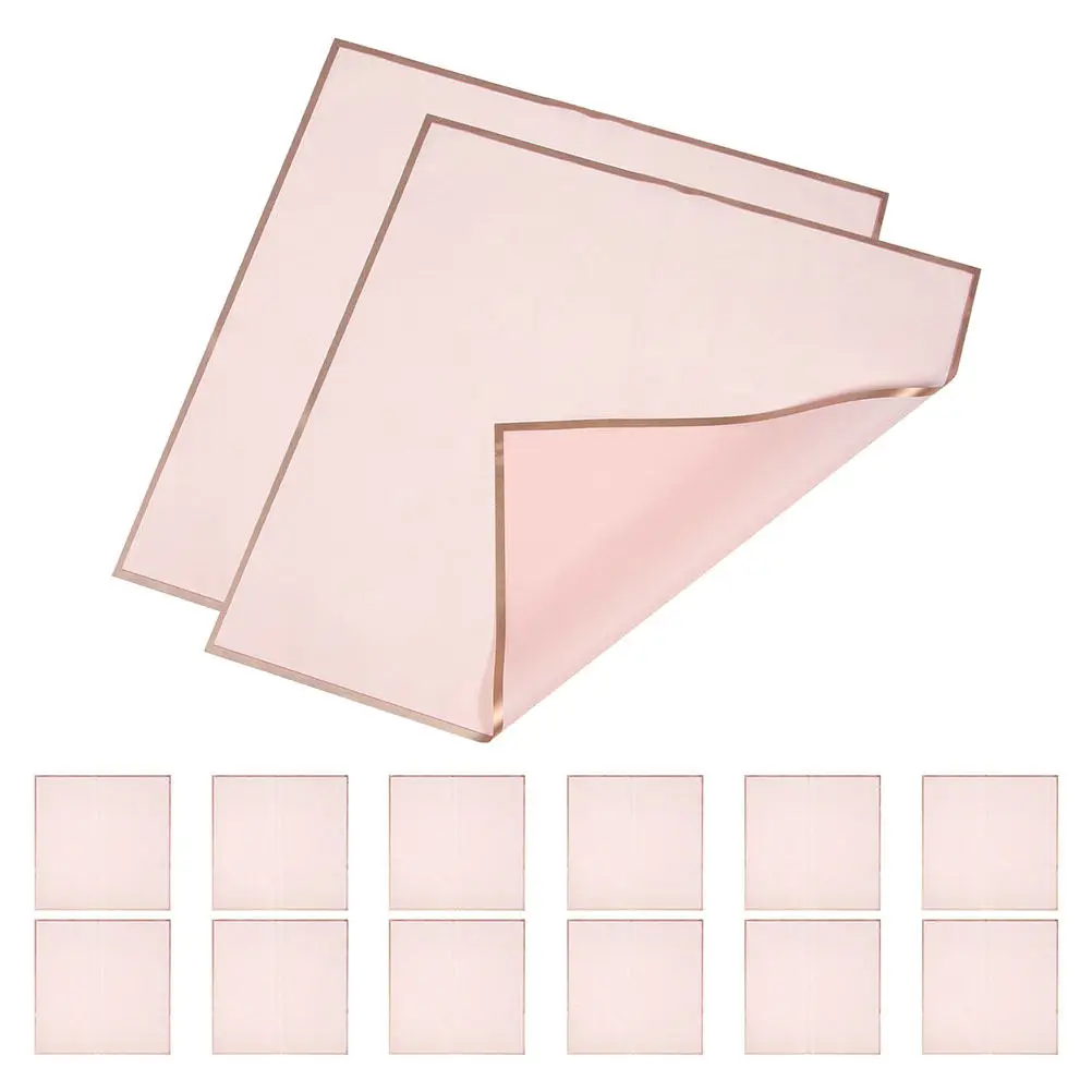 40Sheets Flower Wrapping Paper Gold-Edged Jelly Film Tear-Resistant Floral Bouquet Wrap Material for Florists Weddings Events