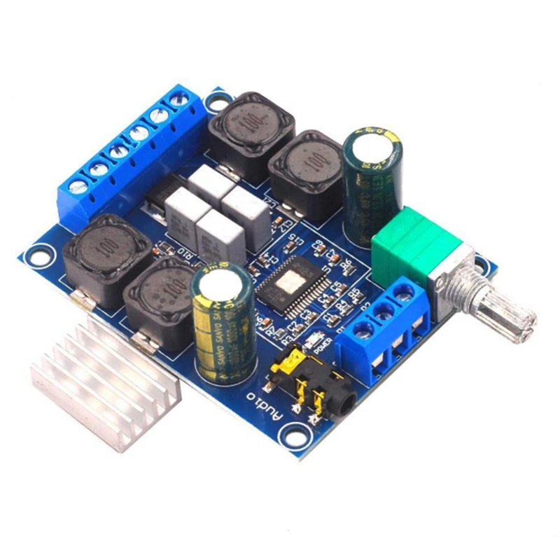 TPA3116D2 50Wx2 Dual Channel Digital Power Amplifier Board 2 CH Stereo High Efficiency Reverse Protection XY-502