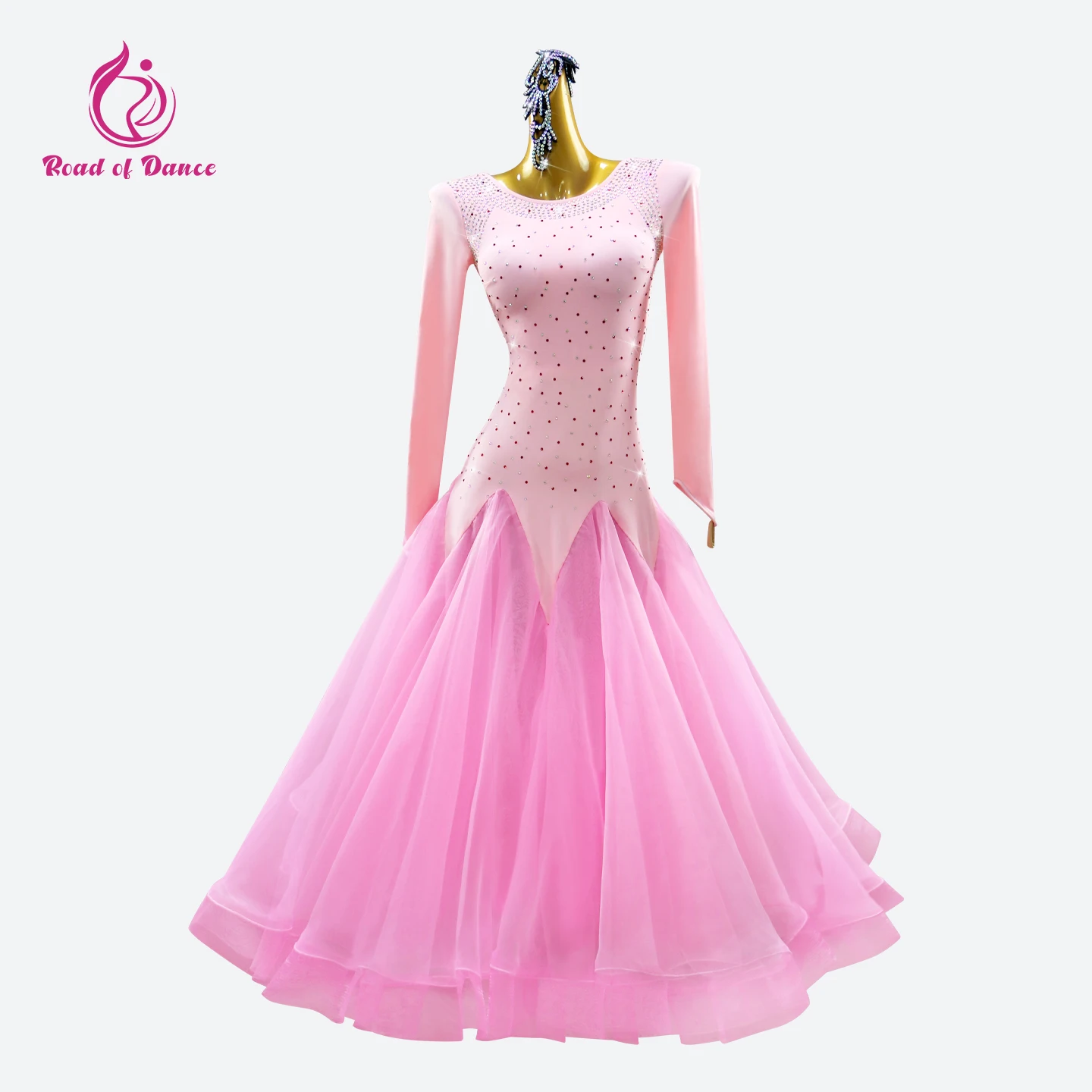 

2026 Girls Ballroom Long Dress Prom Womens Waltz Modern Dance Costume Dancewear Suit Valsa Outfit Carnival Stage Drag Queen Sets