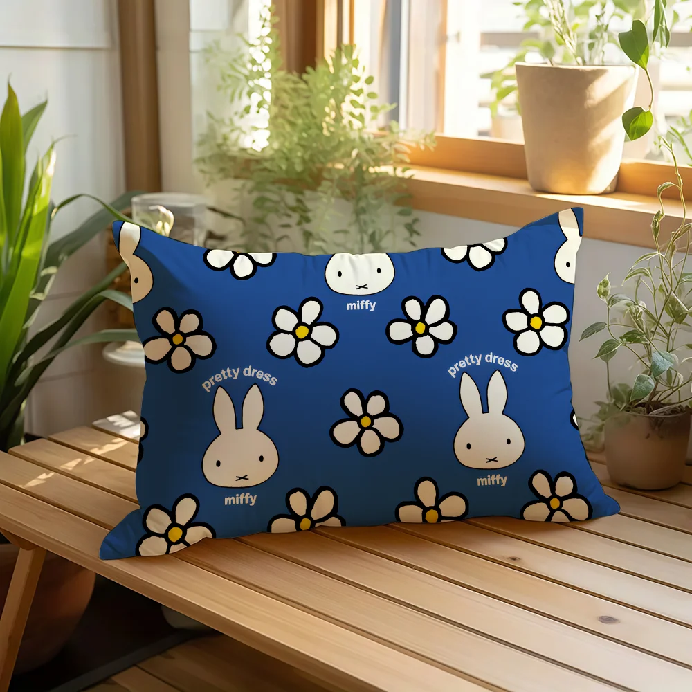 Cartoon Cute M-Miffy rabbit Mo - đánh giá và giá Pillow Cover 20X20
