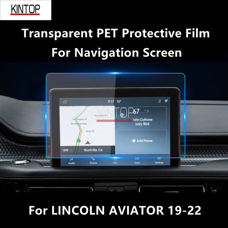 

For LINCOLN AVIATOR 19-22 Navigation Screen Transparent PET Protective Film Anti-scratch Repair Accessories Refit