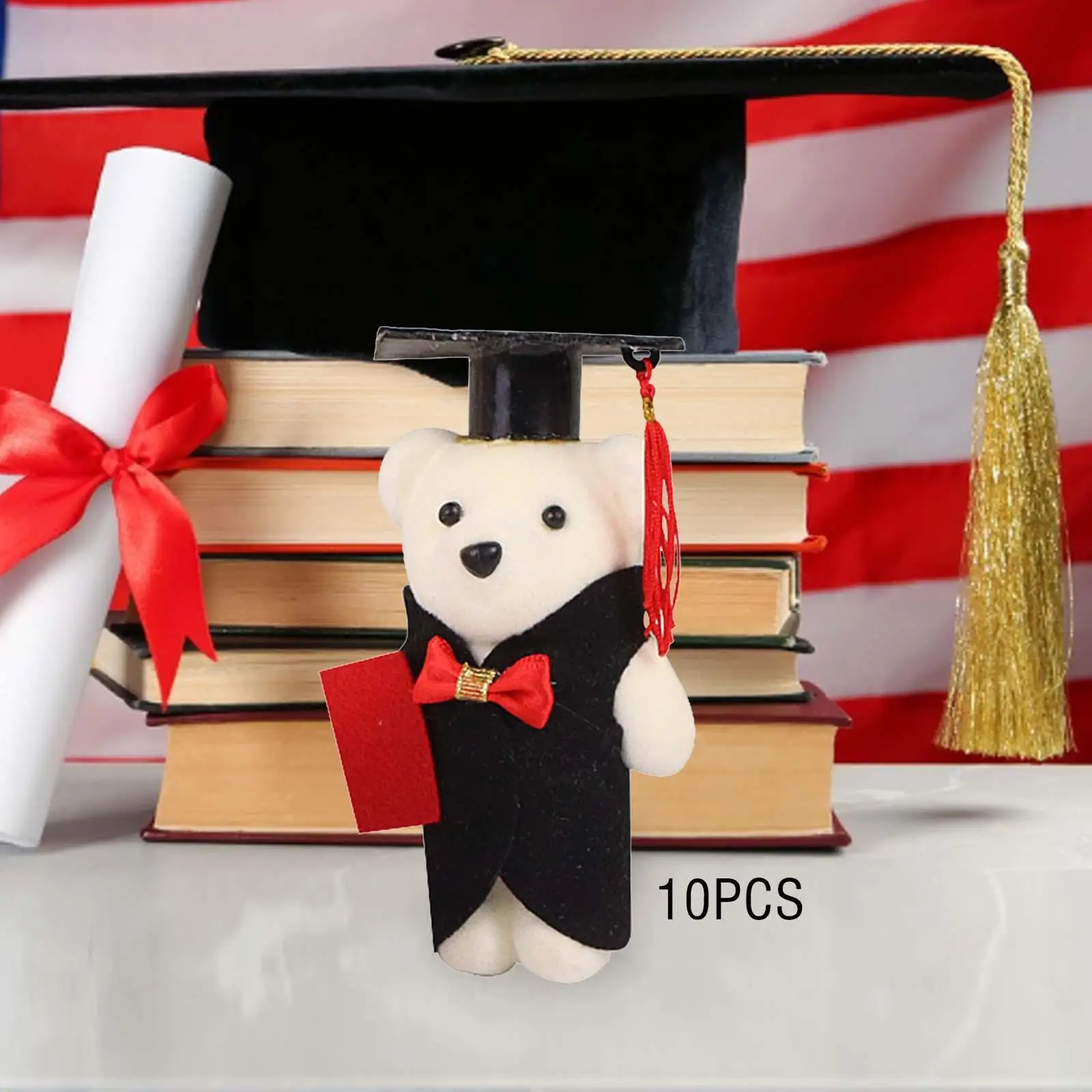 10Pcs Plush Graduation Bear Dolls Graduation Gift Attractive Stuffed Plush Dolls for Graduation Father's Day Mother's Day Him