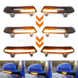 Par led asa lateral espelho retrovisor indicador dinâmico pisca fluindo luz de sinal volta para vw golf 5 mk5 jetta passat b5.5 b6