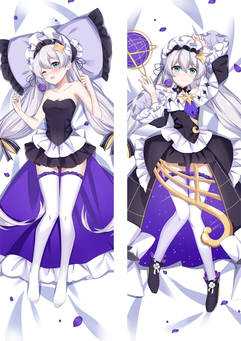 

Anime Game Dakimakura Honkai Impact Fullbody Long Pillowcase Two-Side Printed Peach Skin Hugging Pillow Cover 150x50cm