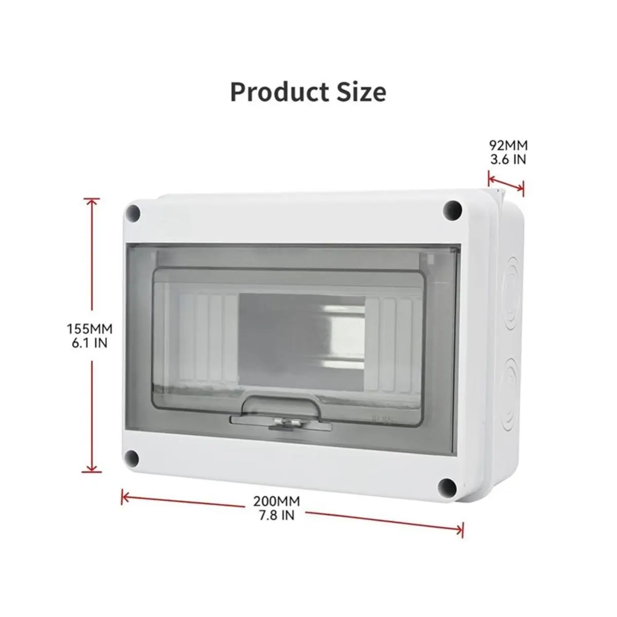 Y17A 8 Way Circuit Breaker MCB Distribution Protection Box with DIN Rail, IP65 Waterproof,for Indoor and Outdoor